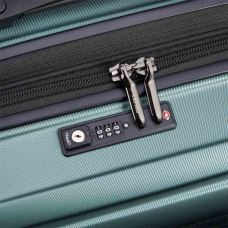 Delsey Shadow 5.0 Checked Suitcase M Expandable 4 Wheels 66 CM Green