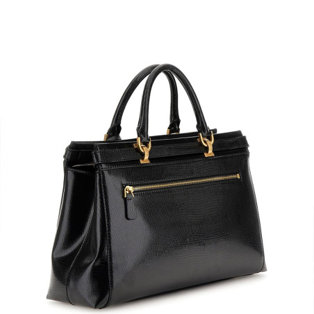Sac à Main Grimaldi En Cuir Lézard Noir - Style Sac De Soirée - Occasion