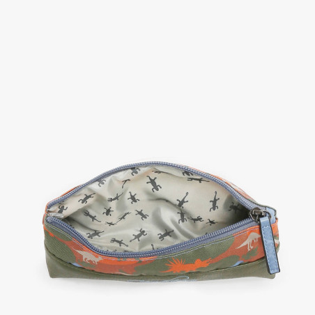 Chameleon Retro Orange Dino Pencil Case