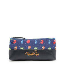 Chameleon Retro Navy Monster Pencil Case