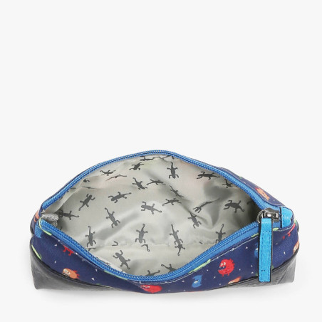 Chameleon Retro Navy Monster Pencil Case