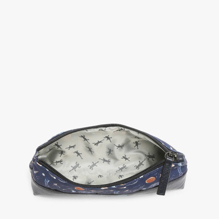 Chameleon Retro Blue Planet Pencil Case