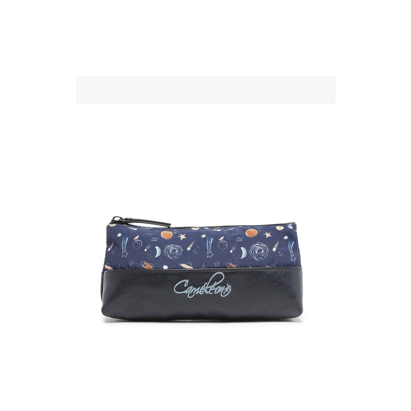 Chameleon Retro Blue Planet Pencil Case