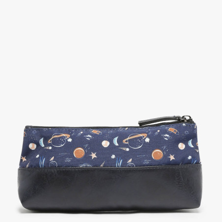 Chameleon Retro Blue Planet Pencil Case