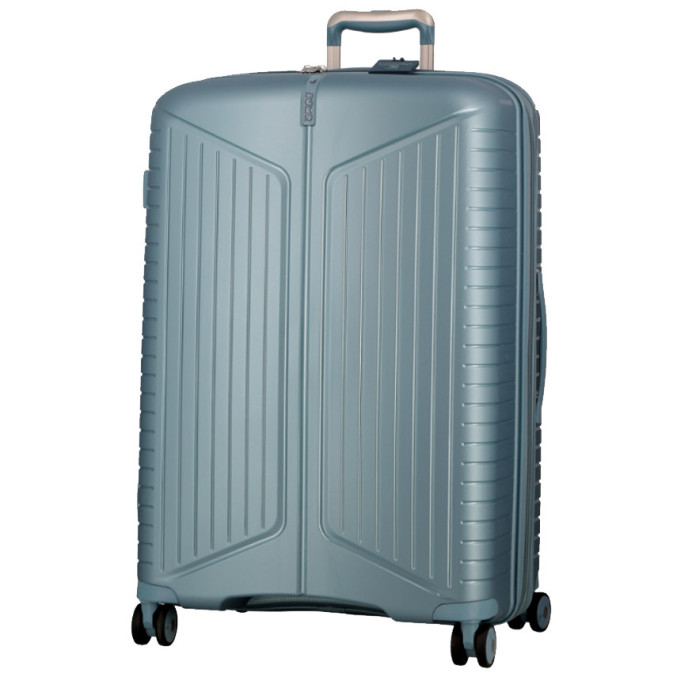 Jump EV28 Valise 76cm 4 Roues Extensible Bleu Ciel face