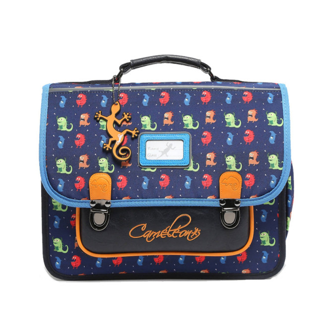 Camaleon Retro 35cm School Bag Navy Monster