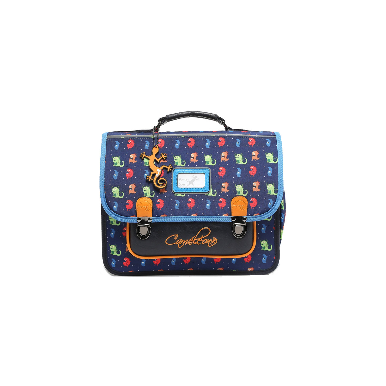 Camaleon Retro 35cm School Bag Navy Monster