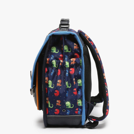 Camaleon Retro 35cm School Bag Navy Monster