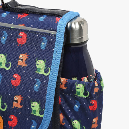Camaleon Retro 35cm School Bag Navy Monster