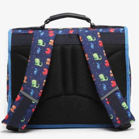 Camaleon Retro 35cm School Bag Navy Monster