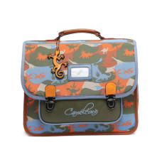 Camaleon Retro 35cm Orange Dino Backpack
