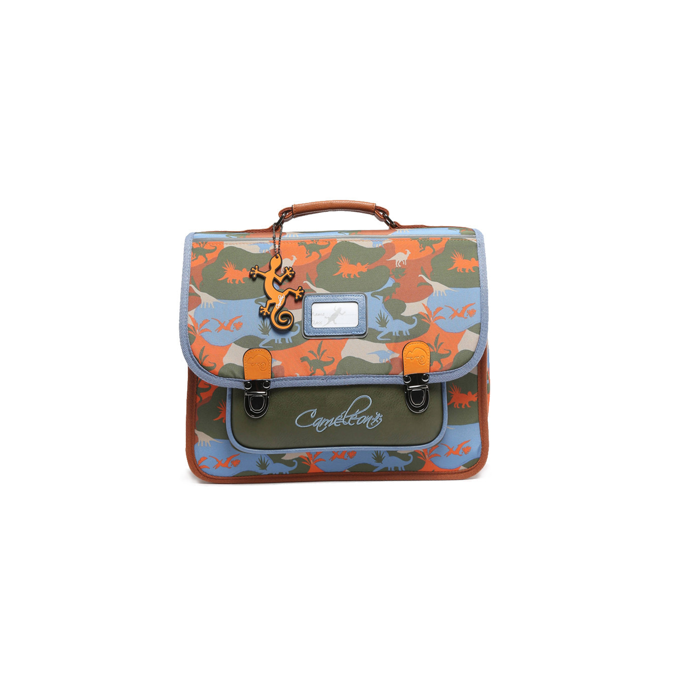 Camaleon Retro 35cm Orange Dino Backpack