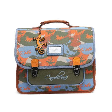 Camaleon Retro 35cm Orange Dino Backpack