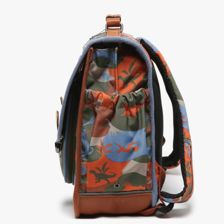 Camaleon Retro 35cm Orange Dino Backpack