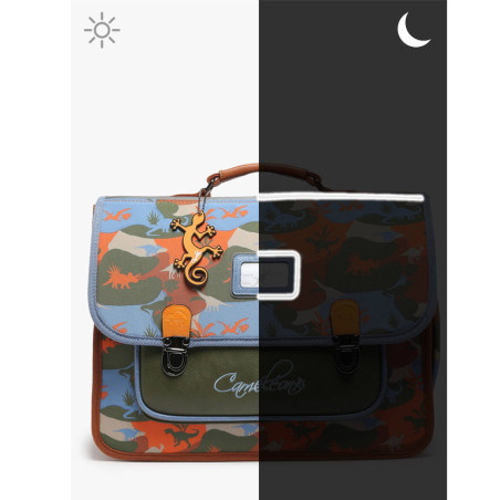 Camaleon Retro 35cm Orange Dino Backpack