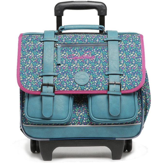 Caméléon Vintage Fantasy Wheeled School Bag 38cm Blue Garden