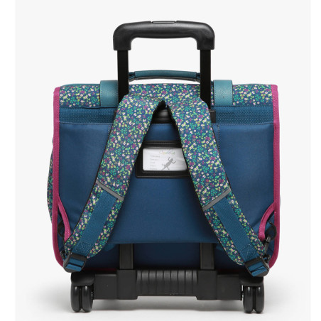 Caméléon Vintage Fantasy Wheeled School Bag 38cm Blue Garden