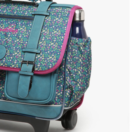 Caméléon Vintage Fantasy Wheeled School Bag 38cm Blue Garden