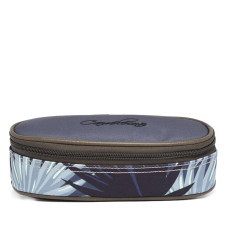 Chameleon Oval Pencil Case Vintage Urban Grey Tropical