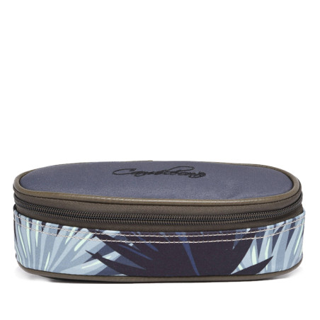 Chameleon Oval Pencil Case Vintage Urban Grey Tropical