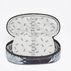 Chameleon Oval Pencil Case Vintage Urban Grey Tropical