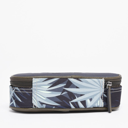 Chameleon Oval Pencil Case Vintage Urban Grey Tropical