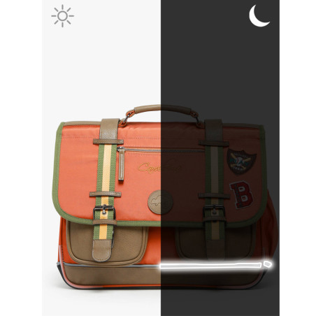 Caméléon Vintage Urban Backpack 35cm Rust Stripes
