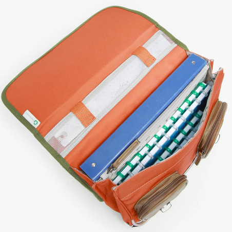 Caméléon Vintage Urban Backpack 35cm Rust Stripes