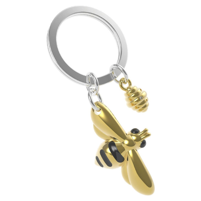 Metalmorphose Bee Keychain & its Swarm