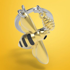 Metalmorphose Bee Keychain & its Swarm