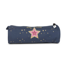 Pol Fox Round Little Star Blue Pencil Case