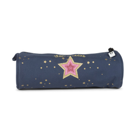 Pol Fox Round Little Star Blue Pencil Case