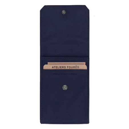 Ateliers Fourès Baroudeur Cheque Card Holder Folding F9129 Marine