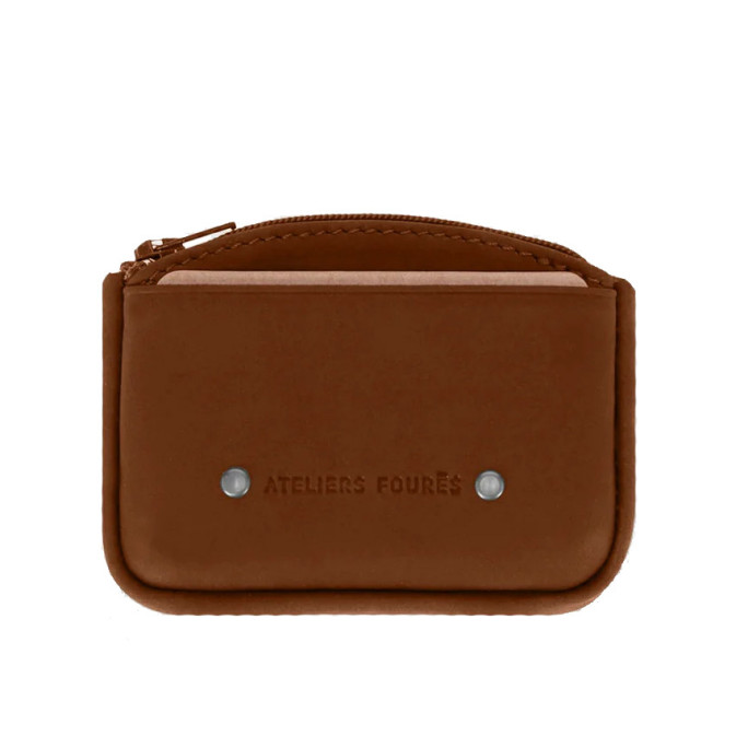 Ateliers Fourès Baroudeur Zip Coin Purse F9104 Tawny