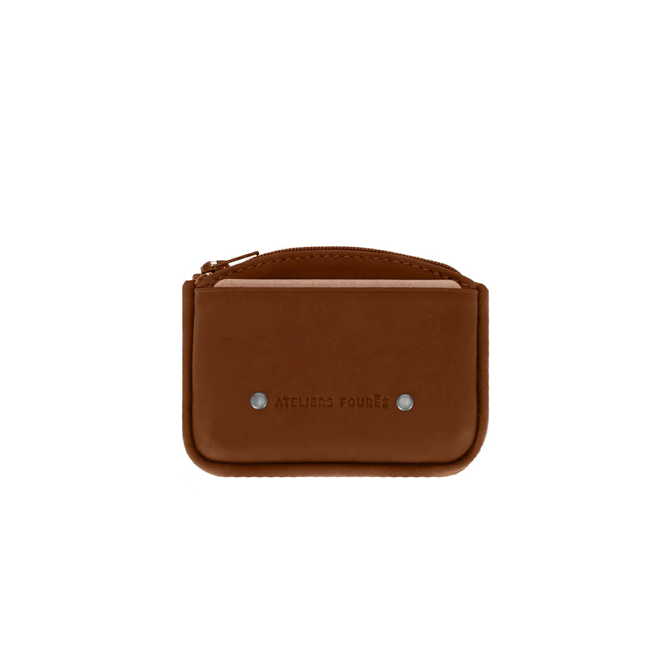 Ateliers Fourès Baroudeur Zip Coin Purse F9104 Tawny