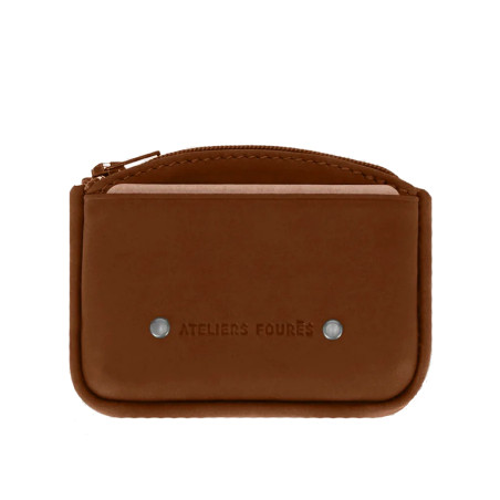 Ateliers Fourès Baroudeur Zip Coin Purse F9104 Tawny