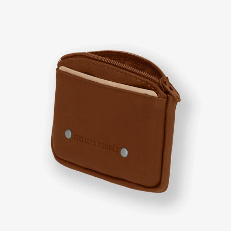 Ateliers Fourès Baroudeur Zip Coin Purse F9104 Tawny