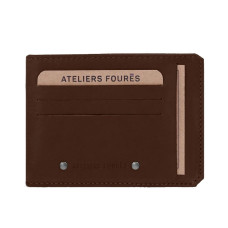 Fourès Workshops Baroudeur Wallet with Back Coin Pocket F944 Cognac