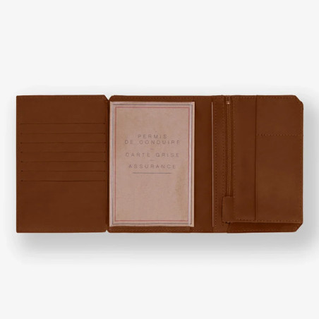 Ateliers Fourès Baroudeur Large Wallet 13 CB F9120 Tawny