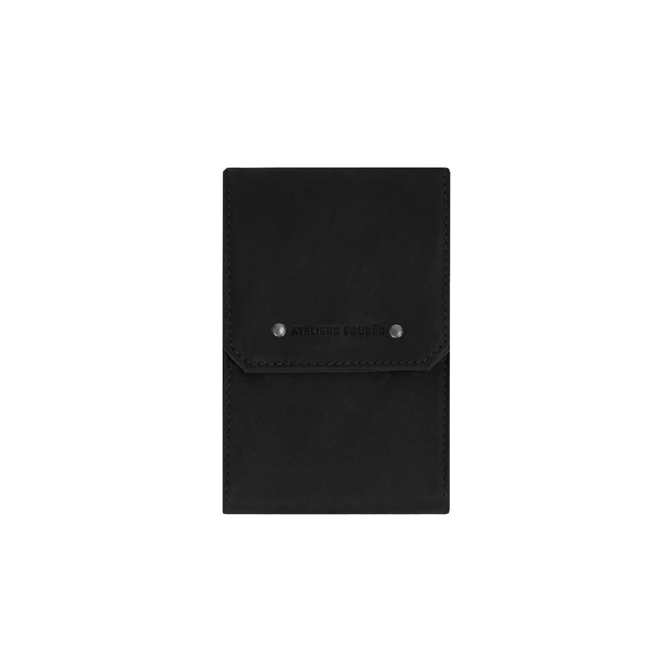 Ateliers Fourès Baroudeur Collapsible Checkbook Holder F9129 Black