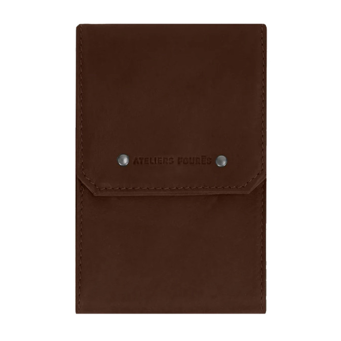 Ateliers Fourès Baroudeur Collapsible Checkbook Holder F9129 Cognac