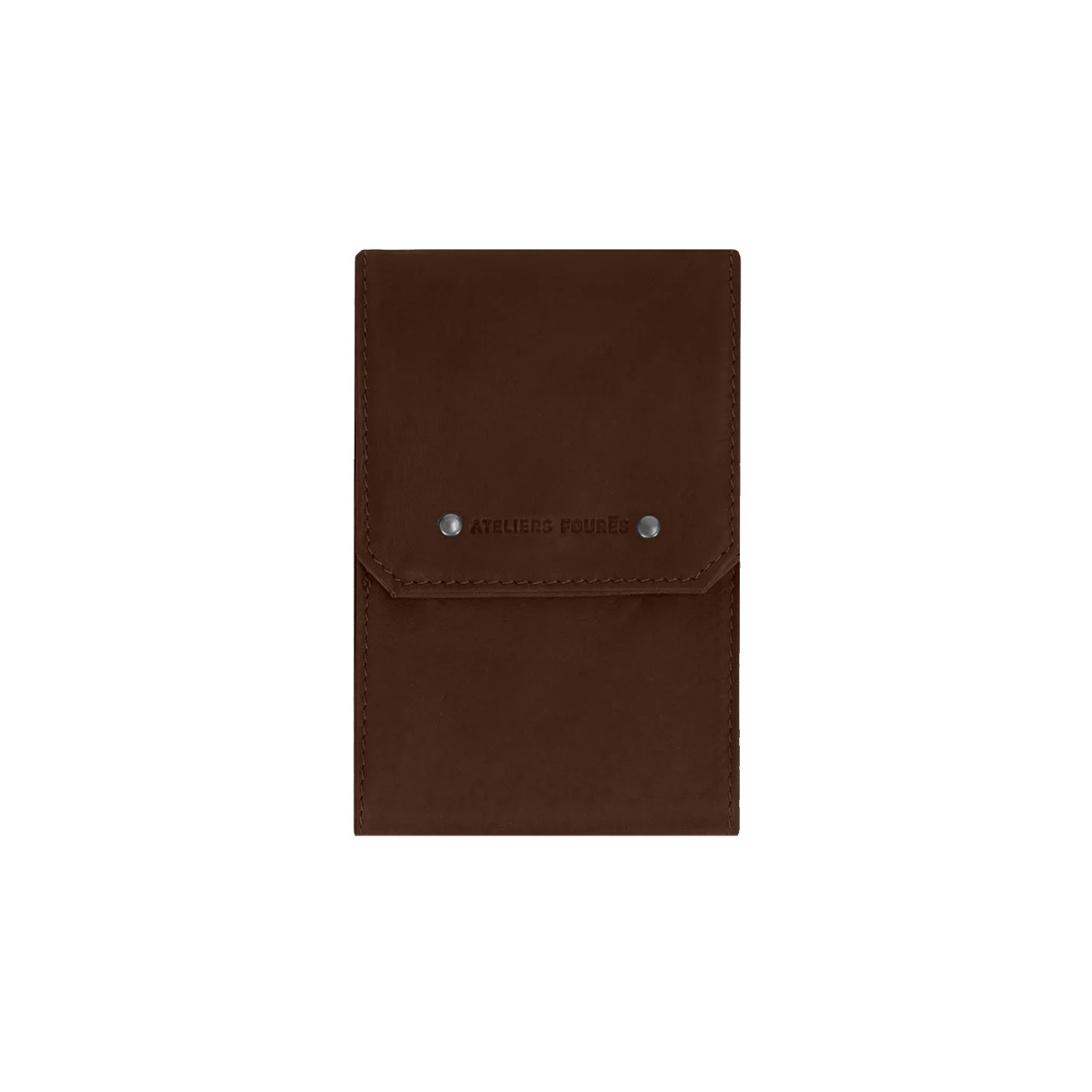 Ateliers Fourès Baroudeur Collapsible Checkbook Holder F9129 Cognac