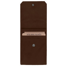 Ateliers Fourès Baroudeur Collapsible Checkbook Holder F9129 Cognac