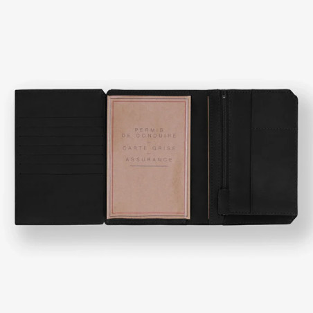 Ateliers Fourès Baroudeur Grand Wallet 14 Credit Cards F9120 Black