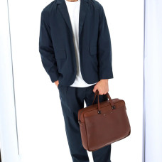 Fourès Workshops Baroudeur Leather Satchel 39cm F9519 Cognac