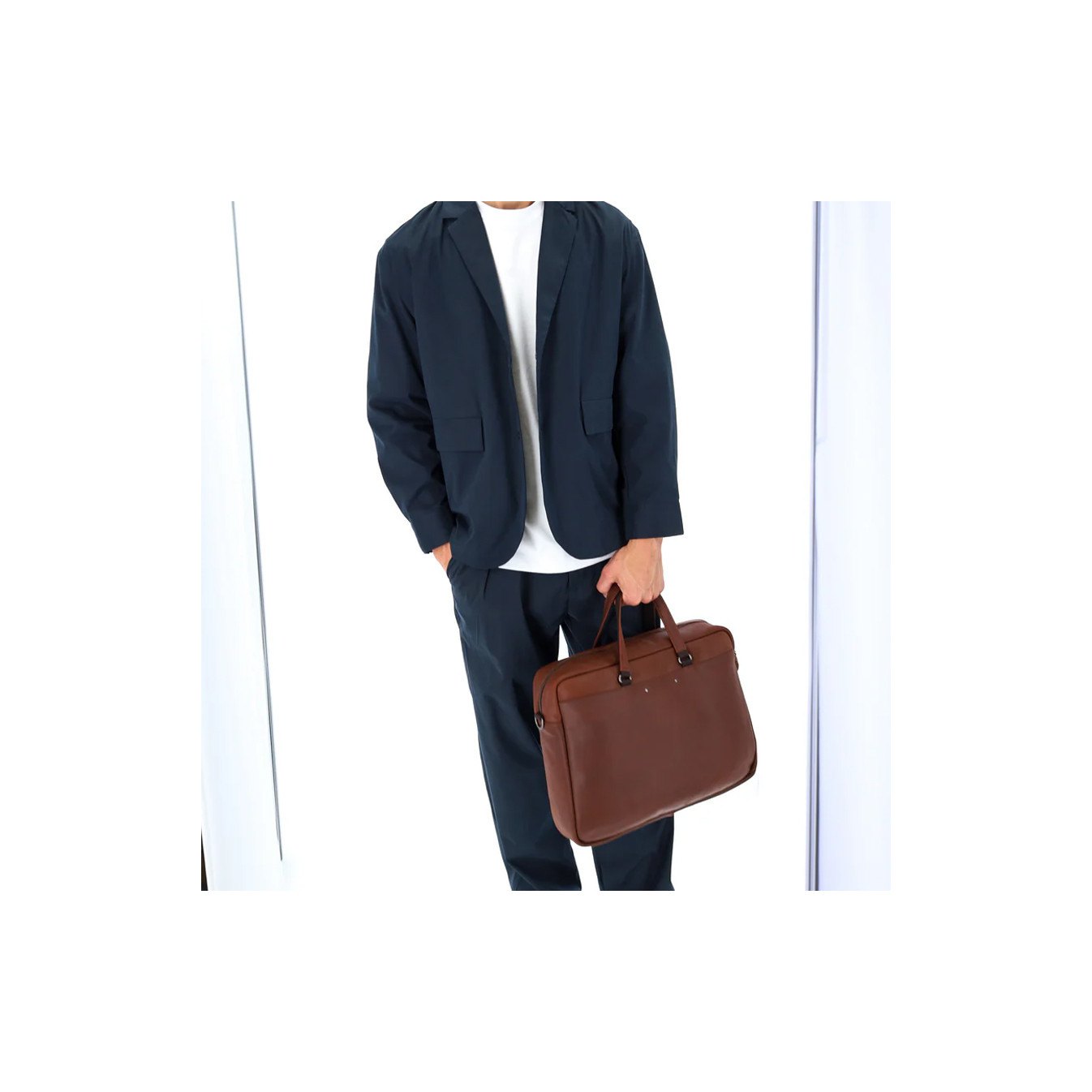 Fourès Workshops Baroudeur Leather Satchel 39cm F9519 Cognac
