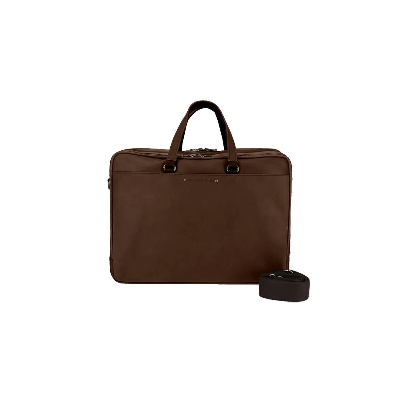 Ateliers Fourès Satchel Ithaca Leather 2 Gussets F9952 Cognac