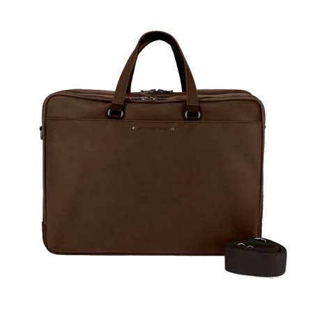 Ateliers Fourès Satchel Ithaca Leather 2 Gussets F9952 Cognac