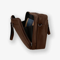 Fourès Workshops Ithaque Leather Satchel 2 Compartments F9952 Cognac