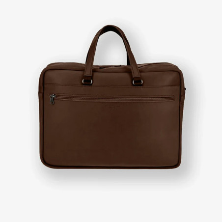 Ateliers Fourès Satchel Ithaca Leather 2 Gussets F9952 Cognac